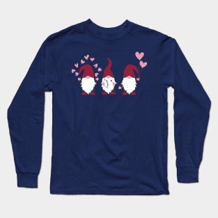 Gnomes Love Heart Gift for Valentine Long Sleeve T-Shirt